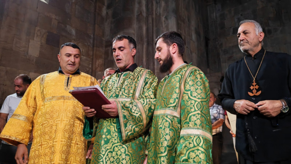 Azərbaycan Alban-Udi Dini İcmasının nümayəndələri Gəncəsar Monastır Kompleksini ziyarət edirlər<font color=red> - FOTOLAR</font>