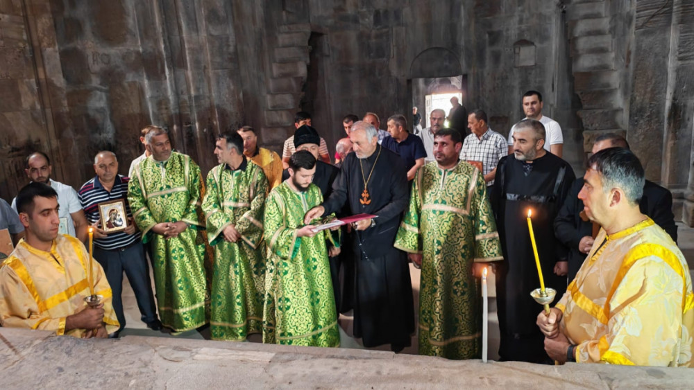 Azərbaycan Alban-Udi Dini İcmasının nümayəndələri Gəncəsar Monastır Kompleksini ziyarət edirlər<font color=red> - FOTOLAR</font>