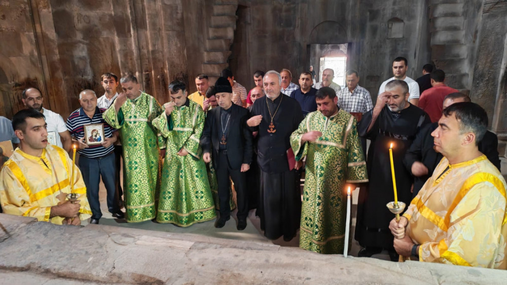 Azərbaycan Alban-Udi Dini İcmasının nümayəndələri Gəncəsar Monastır Kompleksini ziyarət edirlər<font color=red> - FOTOLAR</font>