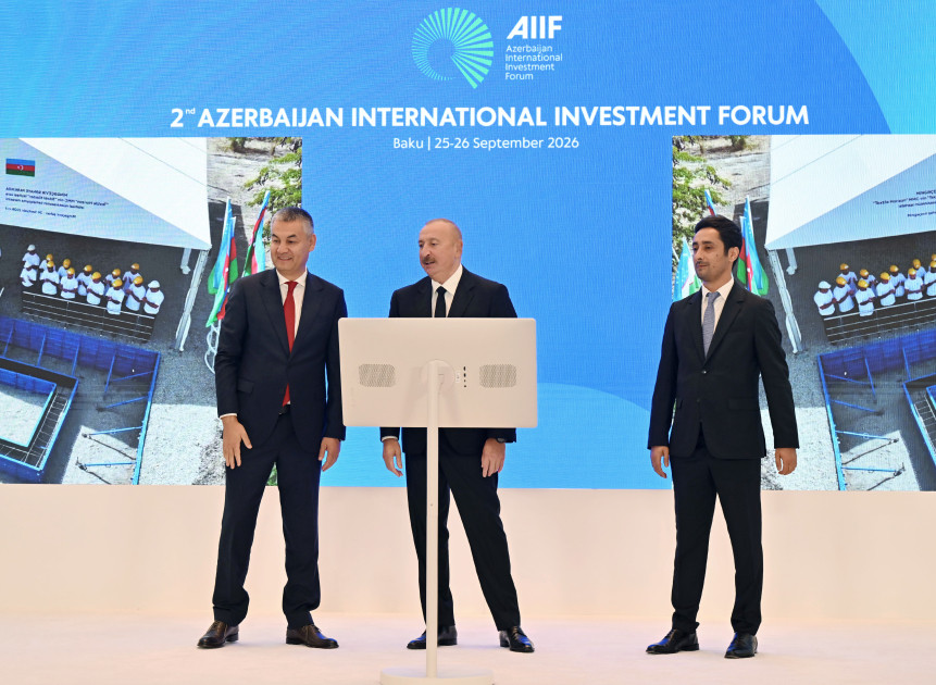 “Minkənd” Kiçik Su Elektrik Stansiyasının açılışı olub, “Tekstil Klasteri” layihəsi üzrə istehsal müəssisəsinin təməli qoyulub <font color=red> - FOTOLAR</font>