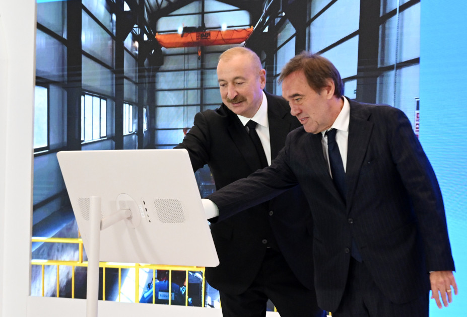 “Minkənd” Kiçik Su Elektrik Stansiyasının açılışı olub, “Tekstil Klasteri” layihəsi üzrə istehsal müəssisəsinin təməli qoyulub <font color=red> - FOTOLAR</font>