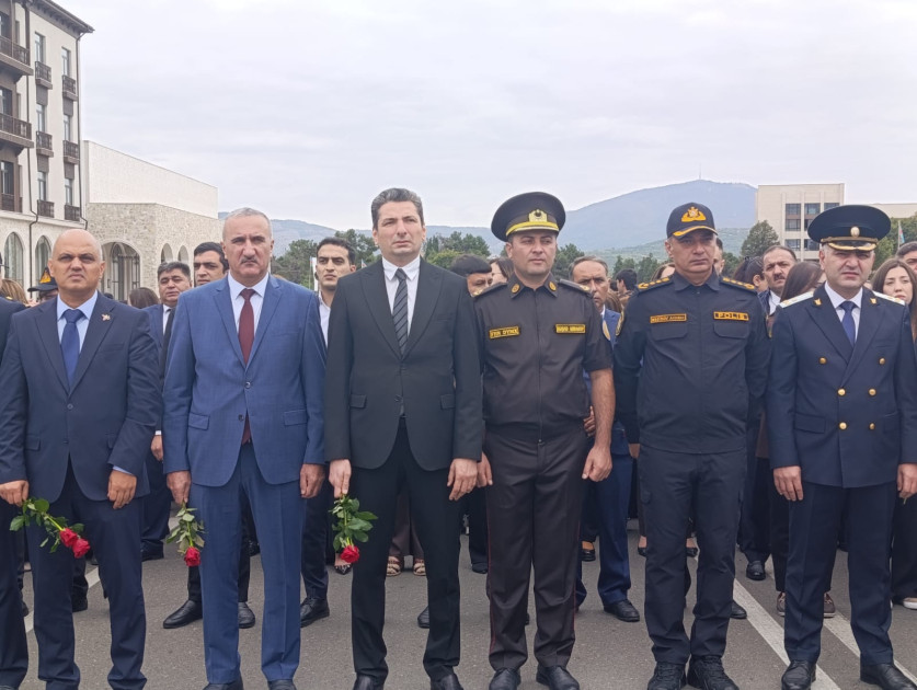 Xankəndidə Zəfər parkına yürüş olub <font color=red> - FOTOLAR</font>