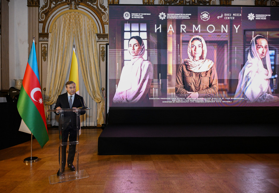 Romada “Harmoniya” sənədli filminin təqdimatı olub<font color=red> - FOTOLAR</font>