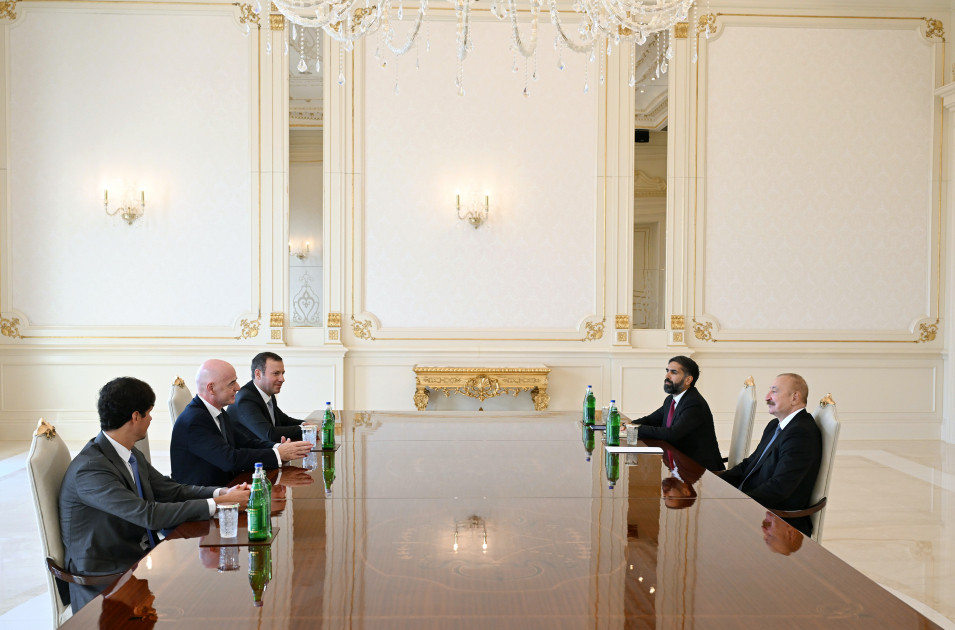 Prezident İlham Əliyev FIFA-nın prezidentini qəbul edib<font color=red> - FOTOLAR</font>