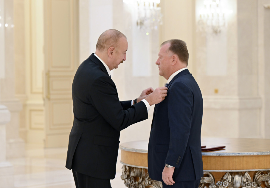 Prezident İlham Əliyev Beynəlxalq Cüdo Federasiyasının prezidentini qəbul edib<font color=red> - FOTOLAR</font>