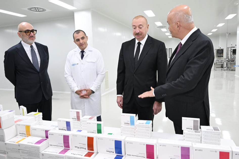 Prezident İlham Əliyev Pirallahı Sənaye Parkında dərman istehsalı müəssisəsinin açılışında iştirak edib<font color=red> - FOTOLAR</font>