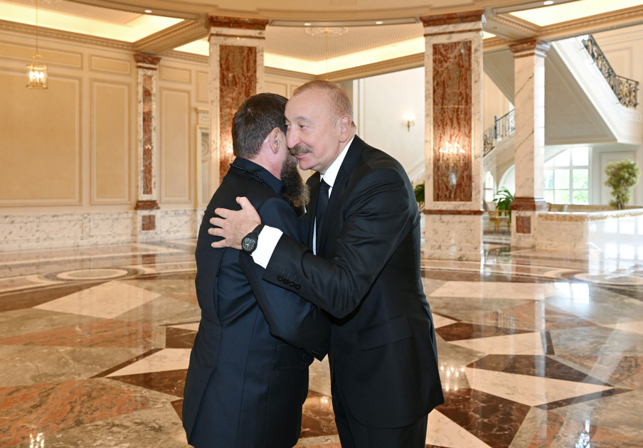 Prezident İlham Əliyev Rusiyanın Çeçenistan Respublikasının başçısını qəbul edib<font color=red> - FOTOLAR</font>