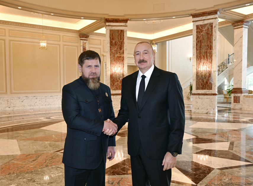 Prezident İlham Əliyev Rusiyanın Çeçenistan Respublikasının başçısını qəbul edib<font color=red> - FOTOLAR</font>