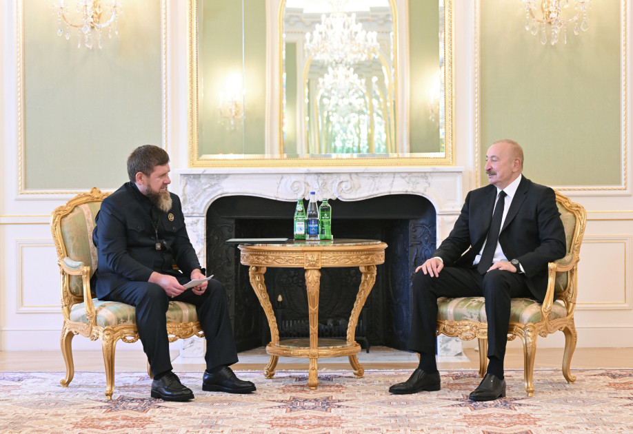 Prezident İlham Əliyev Rusiyanın Çeçenistan Respublikasının başçısını qəbul edib<font color=red> - FOTOLAR</font>
