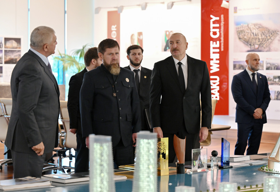 Prezident İlham Əliyev və Rusiyanın Çeçenistan Respublikasının başçısı “Bakı Ağ Şəhər”də olublar<font color=red> - FOTOLAR</font>