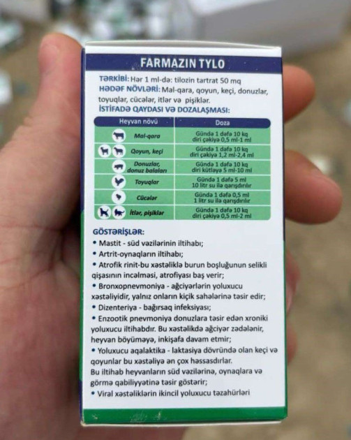 İdxal olunan baytarlıq preparatında uyğunsuzluq aşkarlanıb<font color=red> - FOTOLAR</font>