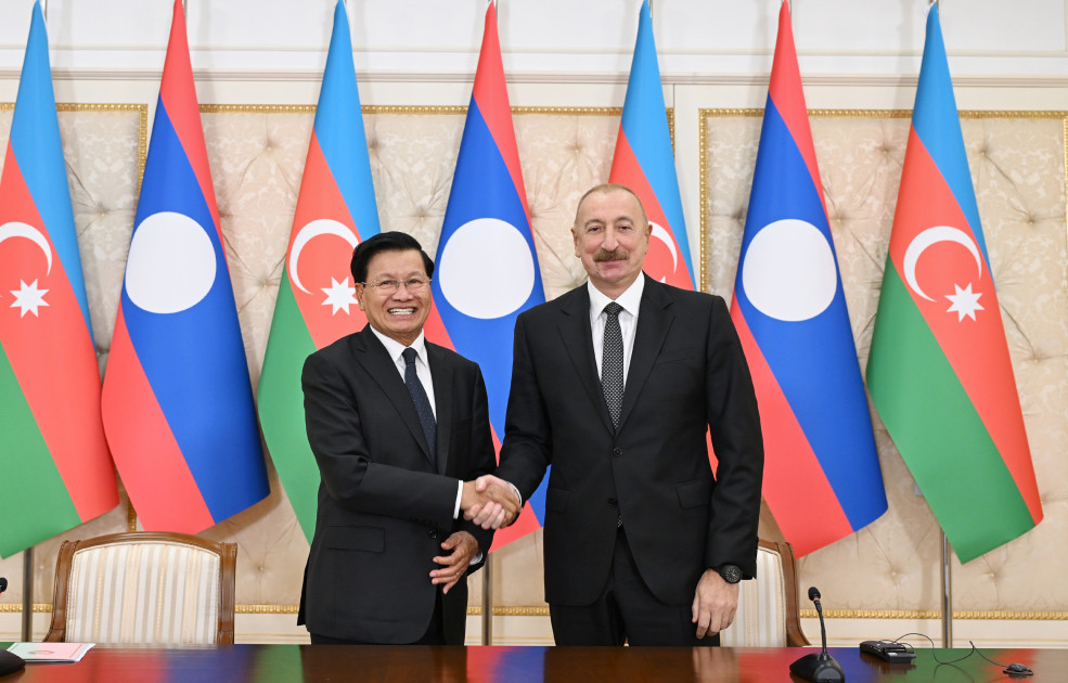 Azərbaycan və Laos prezidentləri mətbuata bəyanatlarla çıxış ediblər<font color='red'> - YENİLƏNİB</font><font color=red> - FOTOLAR</font>