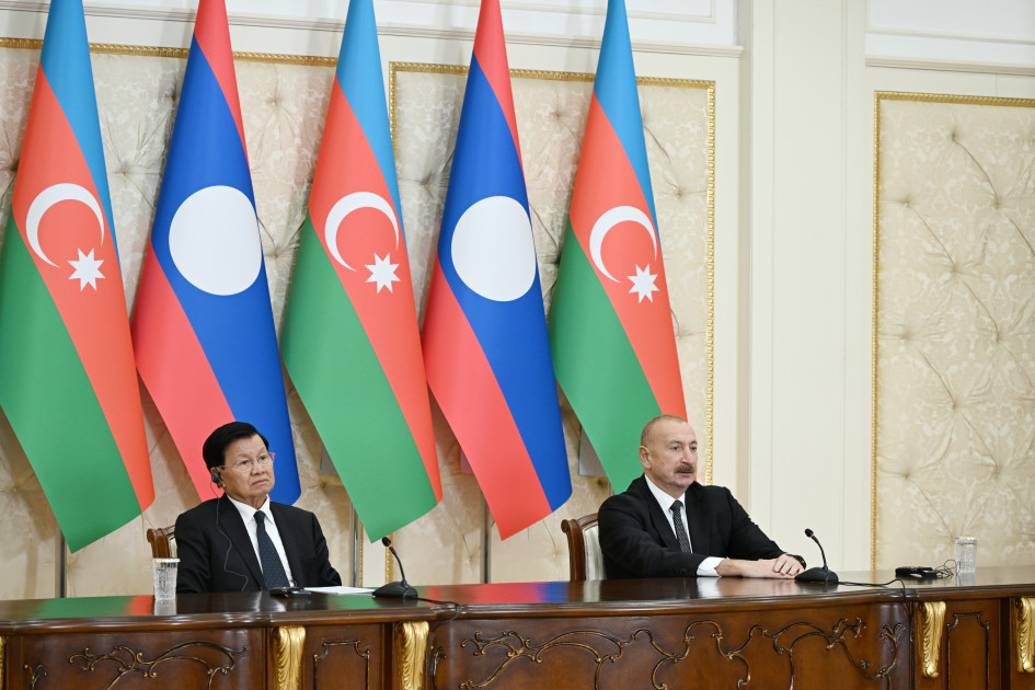 Azərbaycan və Laos prezidentləri mətbuata bəyanatlarla çıxış ediblər<font color='red'> - YENİLƏNİB</font><font color=red> - FOTOLAR</font>