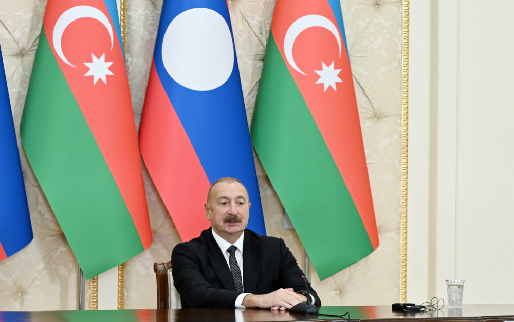Azərbaycan və Laos prezidentləri mətbuata bəyanatlarla çıxış ediblər<font color='red'> - YENİLƏNİB</font><font color=red> - FOTOLAR</font>
