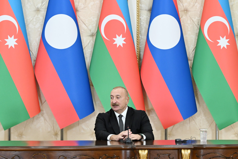Azərbaycan və Laos prezidentləri mətbuata bəyanatlarla çıxış ediblər<font color='red'> - YENİLƏNİB</font><font color=red> - FOTOLAR</font>