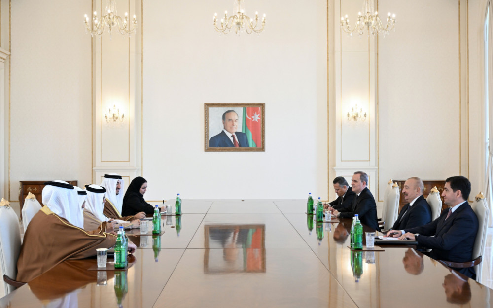 Prezident İlham Əliyev Bəhreynin xarici işlər nazirini qəbul edib<font color=red> - FOTOLAR</font>