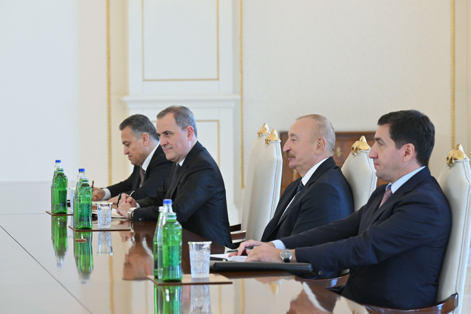 Prezident İlham Əliyev Bəhreynin xarici işlər nazirini qəbul edib<font color=red> - FOTOLAR</font>