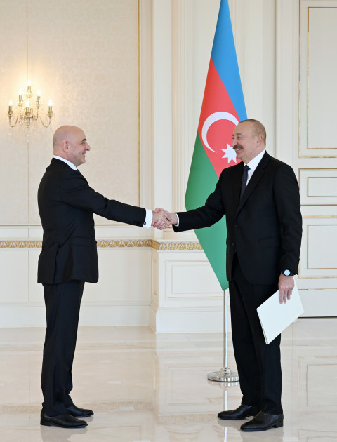 Prezident İlham Əliyev Gürcüstanın ölkəmizdə yeni təyin olunmuş səfirini qəbul edib<font color=red> - FOTOLAR</font>