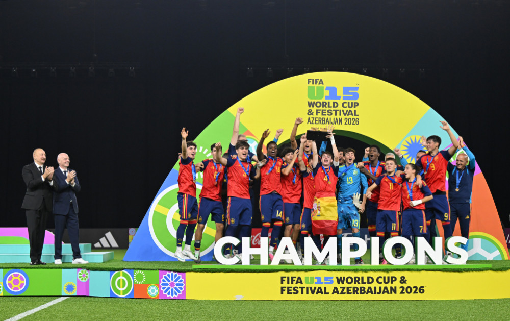 Prezident İlham Əliyev “FIFA U-15 World Cup and Festival”ın final matçını izləyib, mükafatlandırma mərasimində iştirak edib<font color='red'> - YENİLƏNİB</font><font color=red> - FOTOLAR</font>