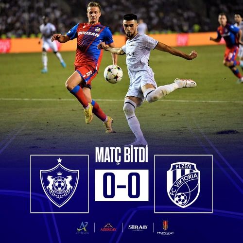 UEFA Çempionlar Liqası: “Qarabağ”-“Viktoriya Plzen” komandalarının oyunu heç-heçə başa çatıb