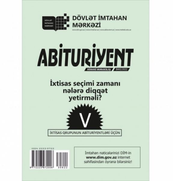 Dövlət İmtahan Mərkəzi “Abituriyent” jurnalının xüsusi buraxılışını nəşr edib