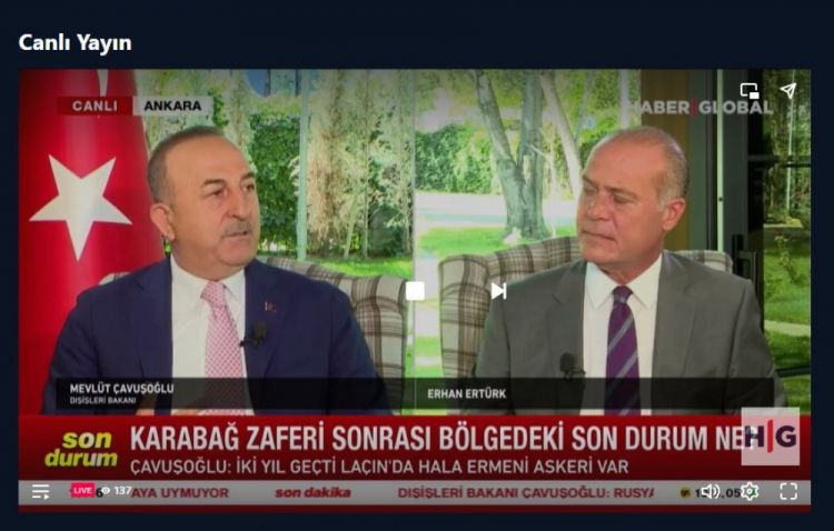 Nazir Mövlud Çavuşoğlu: Azərbaycanın Zəfərindən sonra biz Cənubi Qafqazda davamlı sülhün təsis edilməsi üçün addımlar atırıq