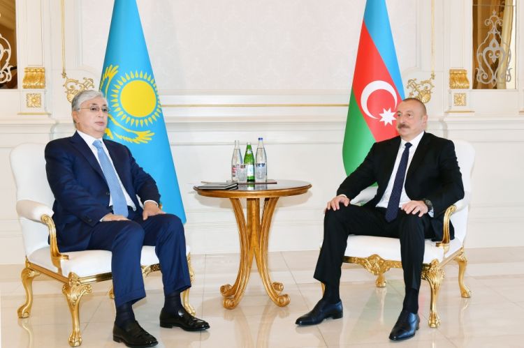 Azərbaycan və Qazaxıstan prezidentlərinin təkbətək görüşü olub<font color=red> - FOTOLAR</font>