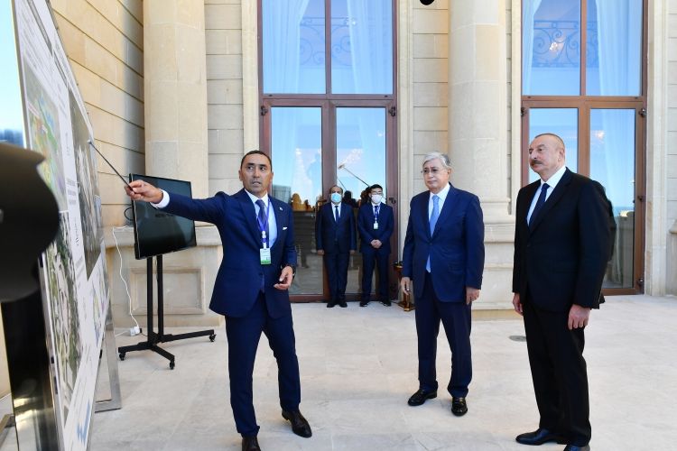 Azərbaycan və Qazaxıstan prezidentləri Füzulidə uşaqlar üçün inşa ediləcək Kurmanqazı adına Yaradıcılığın İnkişafı Mərkəzinin layihəsi ilə tanış olublar<font color='red'> - YENİLƏNİB</font>