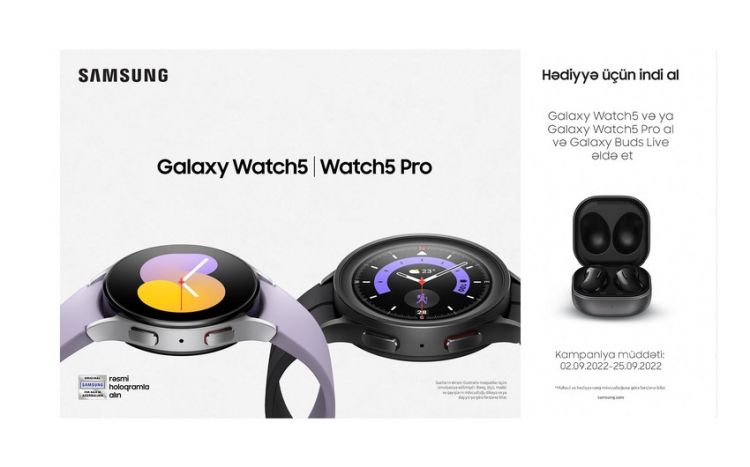 Sağlamlığa aparan yol "ağıllı" saatlardan keçir: "Samsung Galaxy Watch5" və "Galaxy Watch5 Pro" artıq satışdadır!