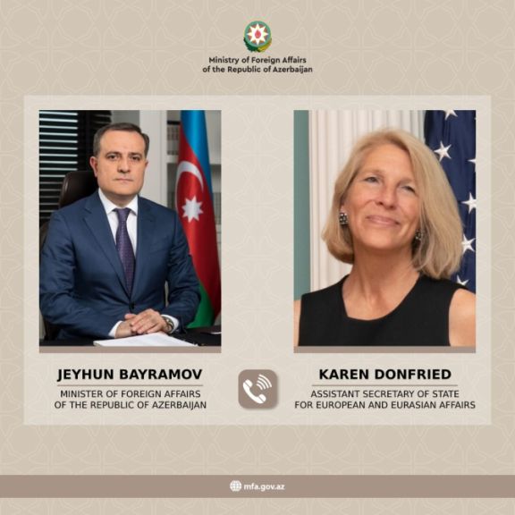 Azərbaycanın xarici işlər naziri ABŞ dövlət katibinin köməkçisi ilə Ermənistanın təxribatı nəticəsində baş verən gərginliyi müzakirə edib