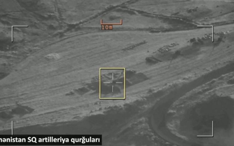 Ermənistan ordusunun artilleriya qurğularının məhv edilməsi görüntüləri yayılıb<font color=red> - VİDEO</font>