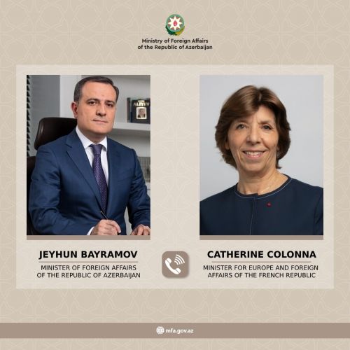 Ceyhun Bayramov fransalı həmkarını Ermənistanın təxribatı barədə məlumatlandırıb