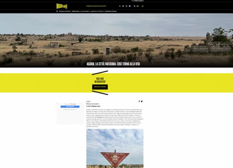 İtaliya saytı ermənilərin işğal dövründə xarabalığa çevirdikləri Ağdam şəhərindən yazıb