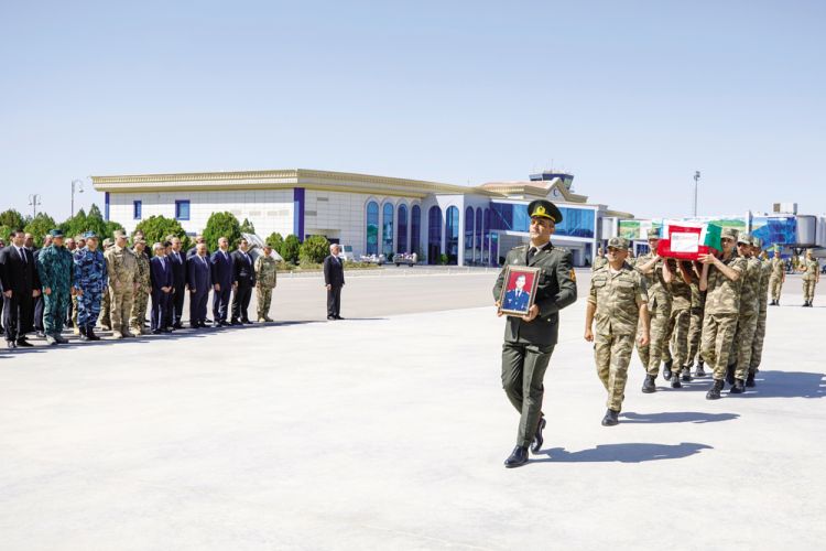Naxçıvanda şəhidin qarşılanma mərasimi keçirilib