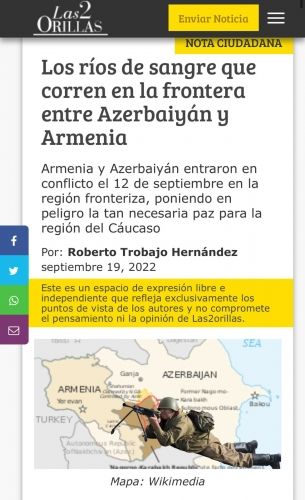 Kolumbiyalı jurnalist: Azərbaycan öz əhalisini təcavüzdən qoruyur, Ermənistan isə özünü qurban kimi göstərməklə dünya mediasını yanıldır