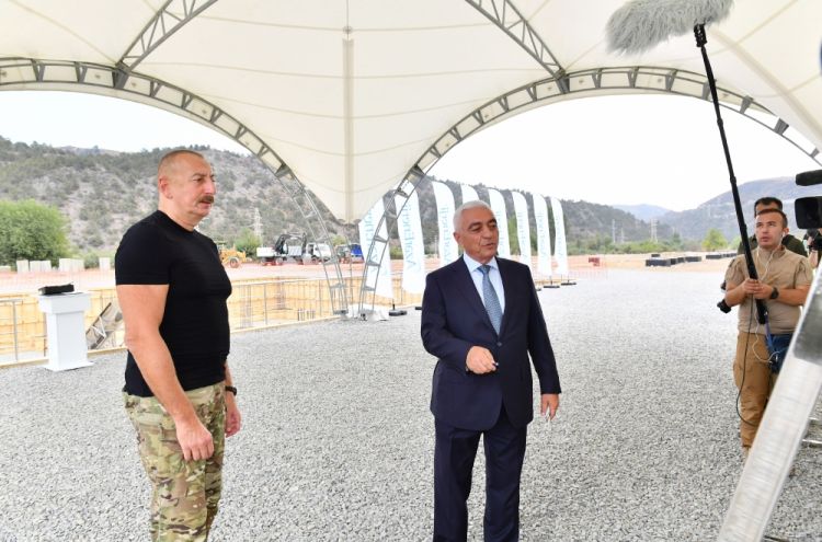 Prezident İlham Əliyev “Laçın” Qovşaq Yarımstansiyasının təməlqoyma mərasimində iştirak edib<font color=red> - FOTOLAR</font>