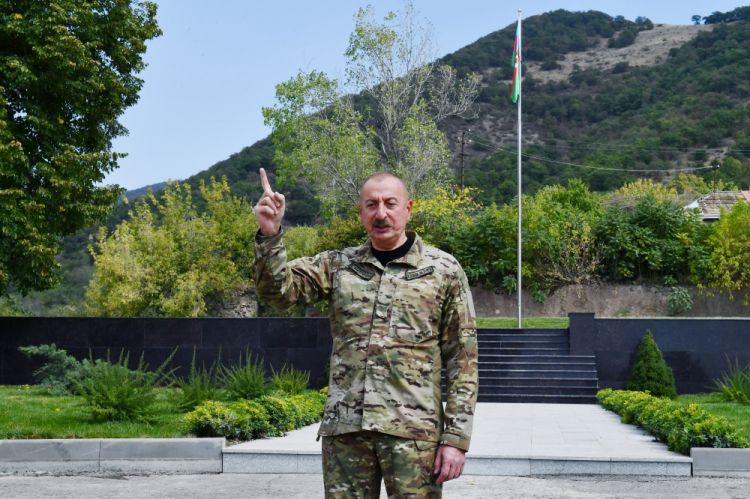Prezident İlham Əliyev: "Murov dağından Araz çayına qədər Azərbaycan-Ermənistan sərhədində əlverişli mövqelərdəyik"