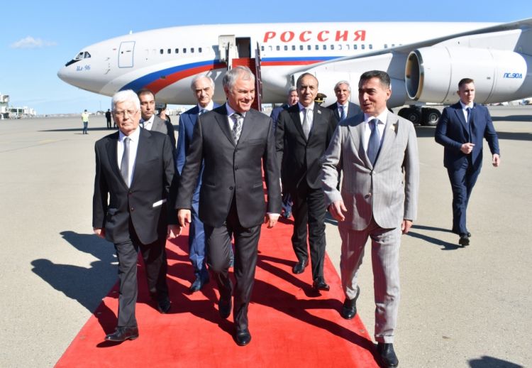Rusiya Dövlət Dumasının sədri Vyaçeslav Volodin Azərbaycana səfərə gəlib