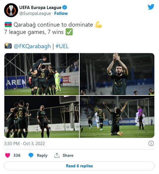 UEFA növbəti dəfə "Qarabağ"la bağlı paylaşım edib