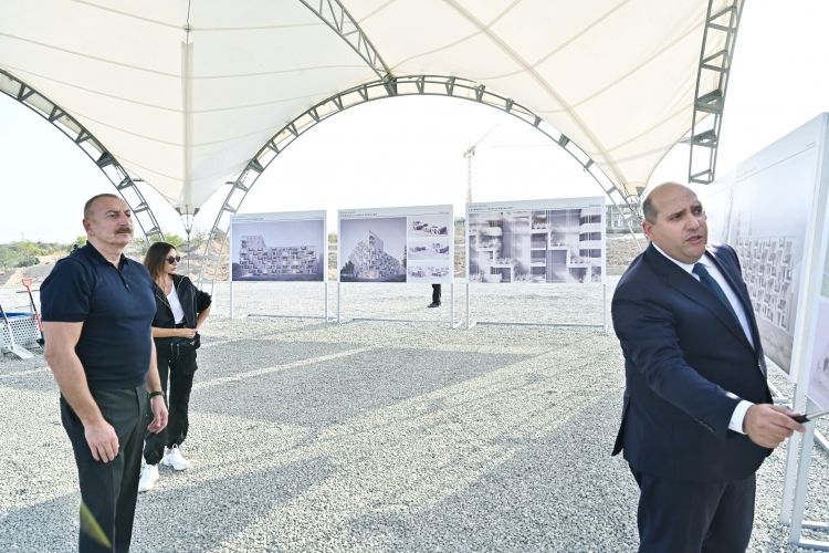 Keçmiş məcburi köçkünlər üçün Ağdam şəhərində inşa olunacaq yaşayış məhəlləsinin təməli qoyulub<font color='red'> - YENİLƏNİB</font><font color=red> - FOTOLAR</font>