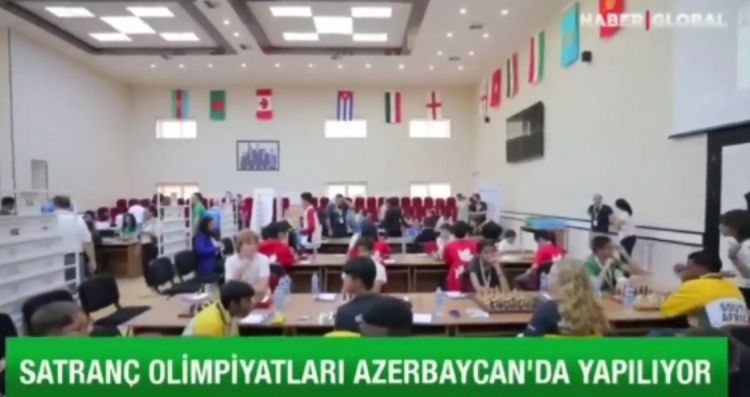Türkiyənin "Haber Global" telekanalı Naxçıvanda keçirilən Ümumdünya Şahmat Olimpiadası ilə bağlı süjet yayımlayıb<font color=red> - VİDEO</font>