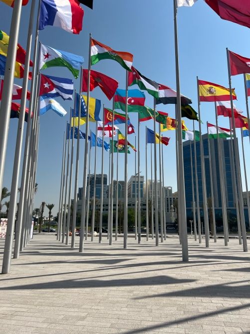 Dohada “Bayraq Plaza” meydanında Azərbaycan üçün ayrılmış stenddə ölkəmiz haqqında məlumatlar yerləşdirilib<font color=red> - FOTOLAR</font>