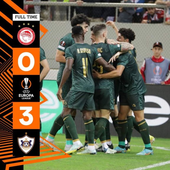 Avropa Liqası: "Qarabağ" Yunanıstanda "Olimpiakos"u darmadağın edib<font color='red'> - YENİLƏNİB</font>