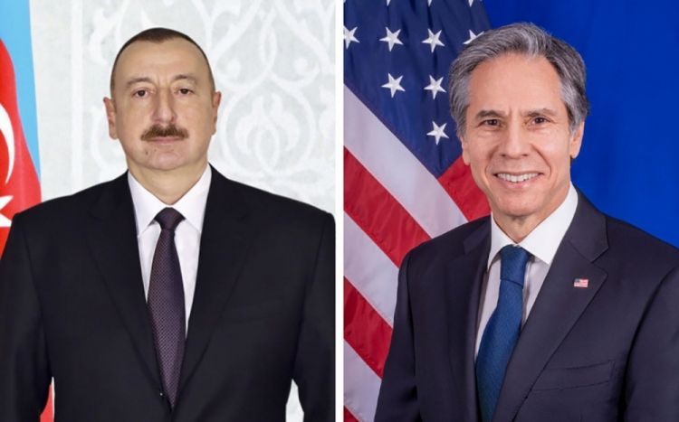 ABŞ dövlət katibi Antoni Blinken Azərbaycan Respublikasının Prezidenti İlham Əliyevə zəng edib