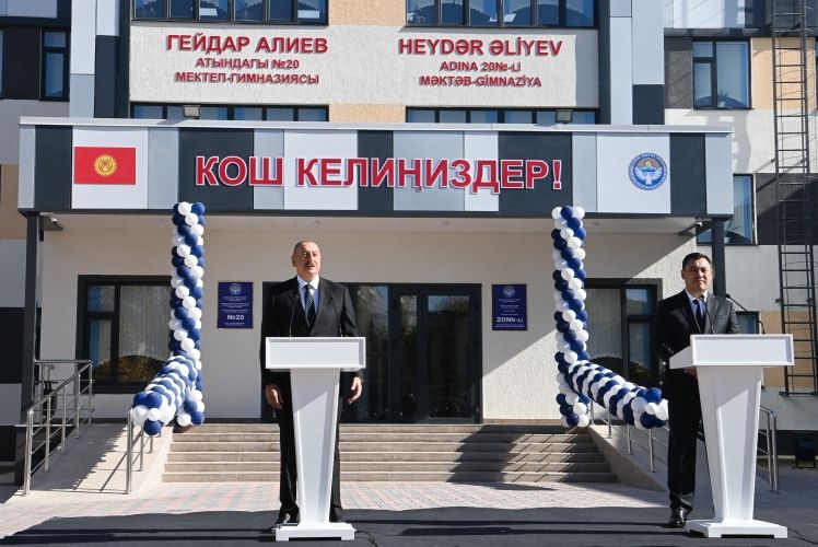 Bişkekdə Heydər Əliyev adına Məktəb-Gimnaziya təhsil-tərbiyə kompleksinin açılışı olub<font color='red'> - YENİLƏNİB</font><font color=red> - FOTOLAR</font>