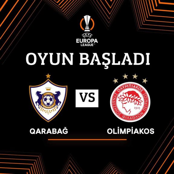 “Qarabağ” - “Olimpiakos” oyunu başlayıb
