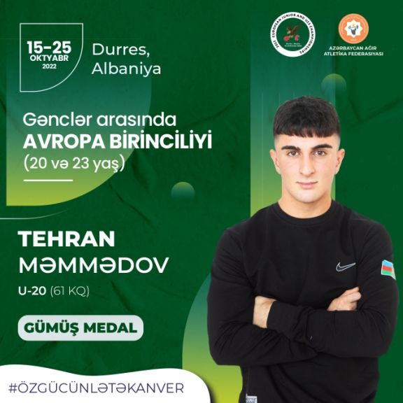 Azərbaycan atleti Avropa birinciliyində 3 medal qazanıb