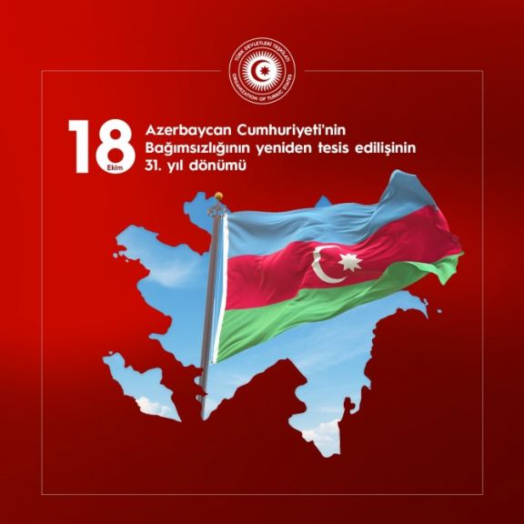 Türk Dövlətləri Təşkilatı Azərbaycanın dövlət müstəqilliyinin bərpasının 31-ci ildönümü ilə bağlı paylaşım edib