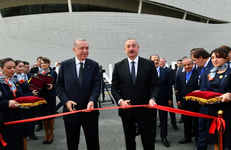 Prezidentlər İlham Əliyev və Rəcəb Tayyib Ərdoğan Zəngilan Beynəlxalq Hava Limanının açılış mərasimində iştirak ediblər<font color='red'> - YENİLƏNİB</font><font color=red> - FOTOLAR</font>