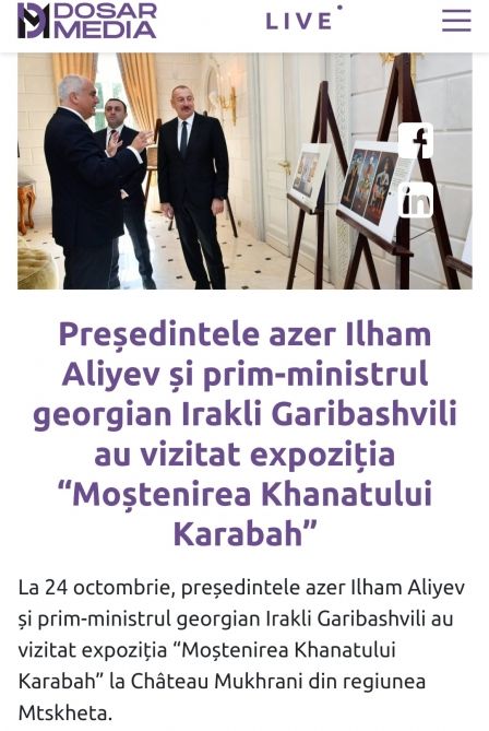 Moldova KİV-ləri Azərbaycan Prezidentinin Gürcüstan səfərinə geniş yer ayırıb